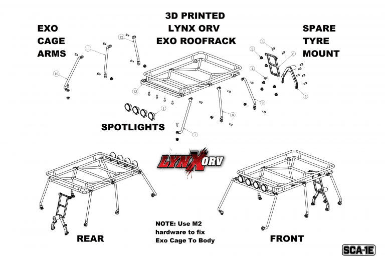 Carisma Scale Adventure - EXO Cage Schematics