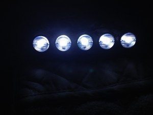 1/10 LED Crawler Roof Light Bar Set (5 Spotlight) Black