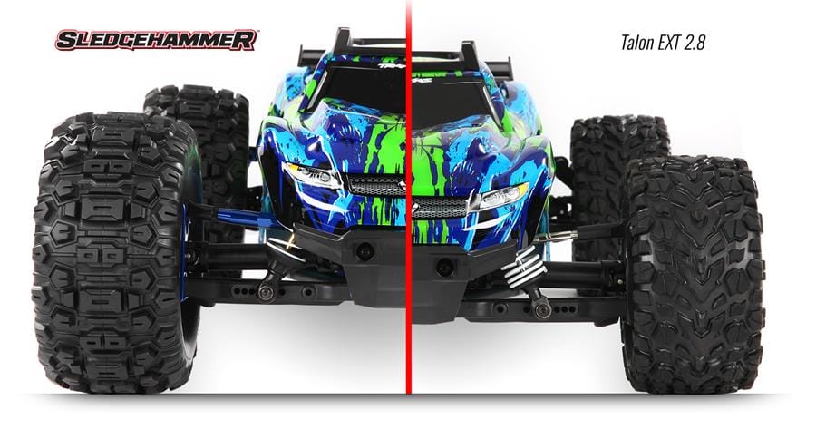 Traxxas Sledgehammer Tire Comparison