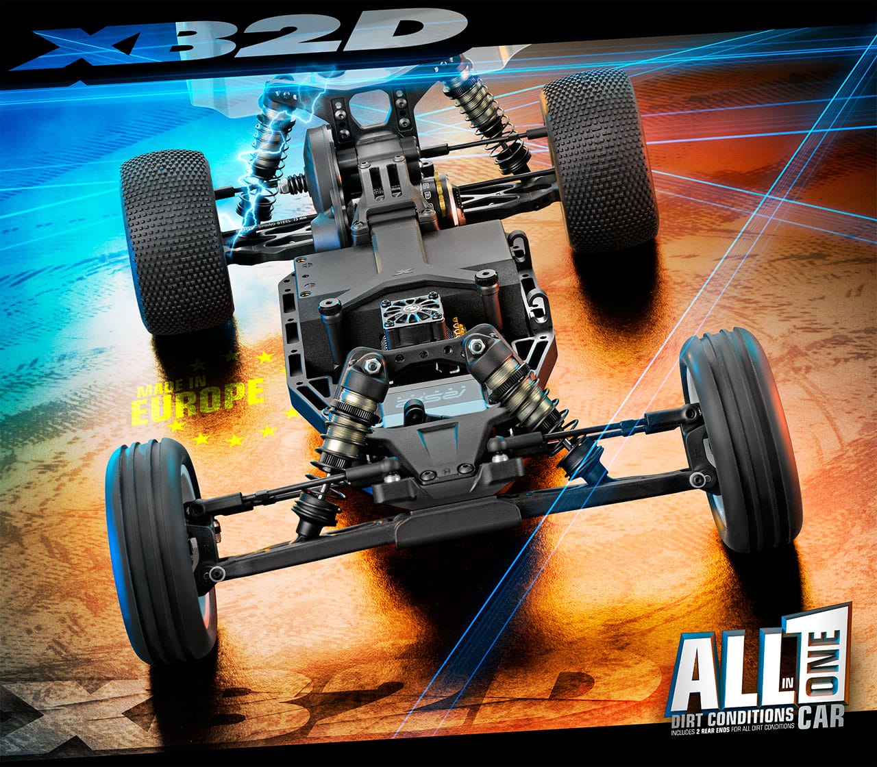 XRay XB2D-19 Competition RC Buggy - Chassis